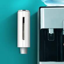 1pc Cup Dispenser, Water Cooler Cup Holder Wall Mount, Pull Type Disposable Cup Dispenser For Bathroom Home Office(28*10*9.4cm) - Multicolor - View 10