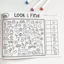 儿童互动寻宝涂色书（含隐藏图案）——增强专注力、观察力和精细动作技能，包含书写练习页，适合课堂学习、返校季、圣诞节和复活节礼物（多色） - 彩色 - 查看 11