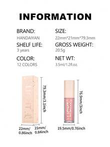 HANDAIYAN 闪亮镜面效果唇彩，液体珠光滋润唇膏，万圣节和圣诞节必备礼物，派对和度假必备，季节性旅行必备，秋冬时尚之选，女士化妆品，适合派对、海滩、旅行、露营、户外和校园庆典，装饰礼品，角色扮演