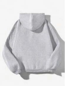 Women'S Y2K Style Hamilton Musical Inspired Hooded Sweatshirt - Official  Musical Graphic Print, Cozy Fleece Pullover With Star & Hamilton Lettering - 灰色1 - 查看 2
