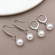 1pack Stainless Steel Earring Hooks Ear Wires French Wire Hooks With Loops Hypoallergenic Fish Hook Ear Wires For DIY Jewelry Making Finding - Silver - View 4