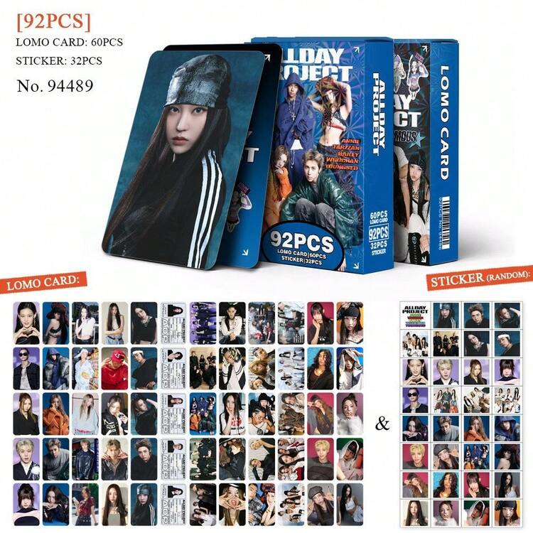 92pcs ALLDAY PROJECT Kpop Boy Band New Album Photocard, Lomo Cards