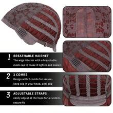 40 Inch Long Wavy Wig Extra-Long Wig With Bangs For Women Available In A Variety Of Colors Cosplay Wig Bounce Fluffy For Halloween Party Daily Use - màu đen - Xem 7