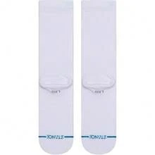 Stance Icon Classic Casual Crew Socks 3-Pack, Cotton Blend And Cushioning Arch Support - trắng - Xem 4