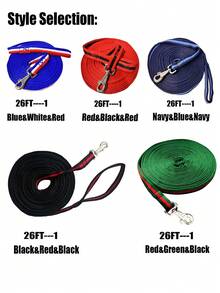 26ft/34ft Flat Horse Training Rope With Heavy Duty Swivel Snap And Trigger Snap, Suitable For Daily Horse Training | Horse Training Rope For Lunging And Ground Work