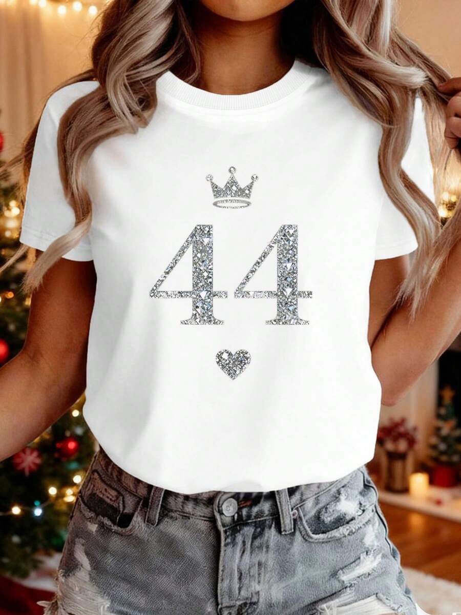 Birthdays Cheers To 44 Years Womens Pure Comfortable T Shirt   Short S (2) - 白色 - 查看 1