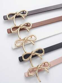 8pcs/4pcs/2pcs Random Delivery Simple Waist Belt For Women, Fashion Korean Style Cute Butterfly Decor Versatile Dress Belt, Suitable As Valentine's Day Or Ramadan Gift For Friends - Multicolor - View 9