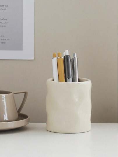 Cute Pen Holder, Creative Desktop Pen Organizer Box, Pencil And Stationery Storage Container, Fashionable Desktop Accessory Organizer, Classroom Storage Tool, Back To School Supplies, Home Office Desk Decor, Multi-Function Pen Holder Stand