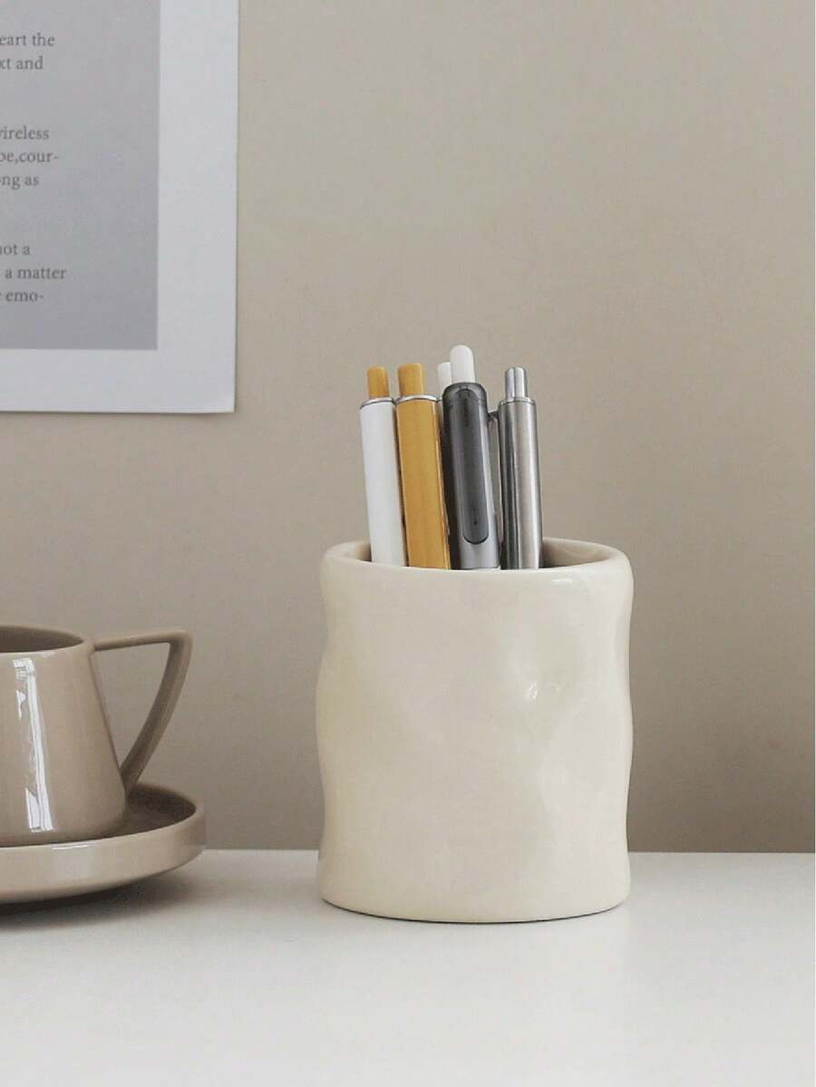 Cute Pen Holder, Creative Desktop Pen Organizer Box, Pencil And Stationery Storage Container, Fashionable Desktop Accessory Organizer, Classroom Storage Tool, Back To School Supplies, Home Office Desk Decor, Multi-Function Pen Holder Stand