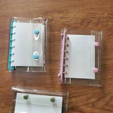 1pc A6 Size Portable Transparent Loose Leaf Binder, Can Be Used As Transparent Sticker Book, Sticker Album, Photo Storage Bag, Photo Album, Budget Planner, Diary, Notebook, Office Supplies - Multicolor - View 4