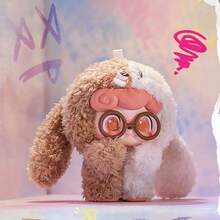 Q-Bao 情绪毛绒怪兽系列盲盒毛绒质感乙烯基挂件多表情可爱风格包包挂件和钥匙扣饰品，适合情人节礼物（1 件随机发货） - 彩色 - 查看 5