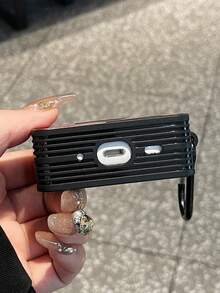 1个百合花耳机保护套，哑光黑色保护壳，带登山扣，花卉美学蓝牙耳机保护套，兼容保护套，母亲节/情人节/花园派对礼物的完美之选，快速发货 - 黑色 - 查看 10