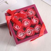 9块玫瑰香氛沐浴皂，玫瑰精油皂，礼盒包装，家居装饰，适合周年纪念日、毕业典礼、生日、婚礼、情人节、母亲节、感恩节及各种节日、返校季、情人节等场合。 - 彩色 - 查看 10