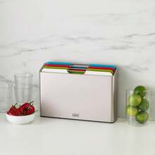 Joseph Joseph Folio 4-Piece Colour Coded Cutting Board Set, Slimline Case For Organized Kitchen Storage, Sage Green - ColorC - 查看 3