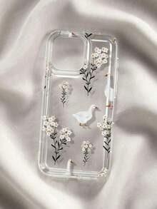 2PCS Duck Floral Print Clear Case Compatible With IPhone - 1 cái - Xem 4