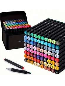 24/36/48/60/80/120/168/262色双头永久性记号笔，适用于插画、学习用品、返校季 - 彩色 - 查看 4