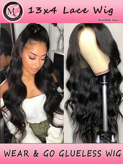 巧克力棕色直发假发，全骨直发真人发假发，13x4透明蕾丝前额假发，全包边，带婴儿发，预先拔毛，彩色蕾丝前额假发，适合女性日常佩戴，13X4直发混纺真人发假发