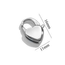 1 件 316L 不锈钢 18K 镀金心形龙虾扣，适用于制作手链和项链配件，女士不锈钢首饰组件，DIY 首饰配件，龙虾扣 - 龍蝦扣 - 查看 9