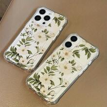Una funda para teléfono llamada 'Magnolia' con ranura para tarjetas, adecuada para  16/16 Pro/16 Pro Max, que permite insertar tarjetas y fotos, compatible con las series  15/14/13/12/11.Esta funda para teléfono presenta un diseño transparente y engrosado con esquinas reforzadas, proporcionando protección total contra caídas de tu teléfono. - Colores mixtos - Ver 10