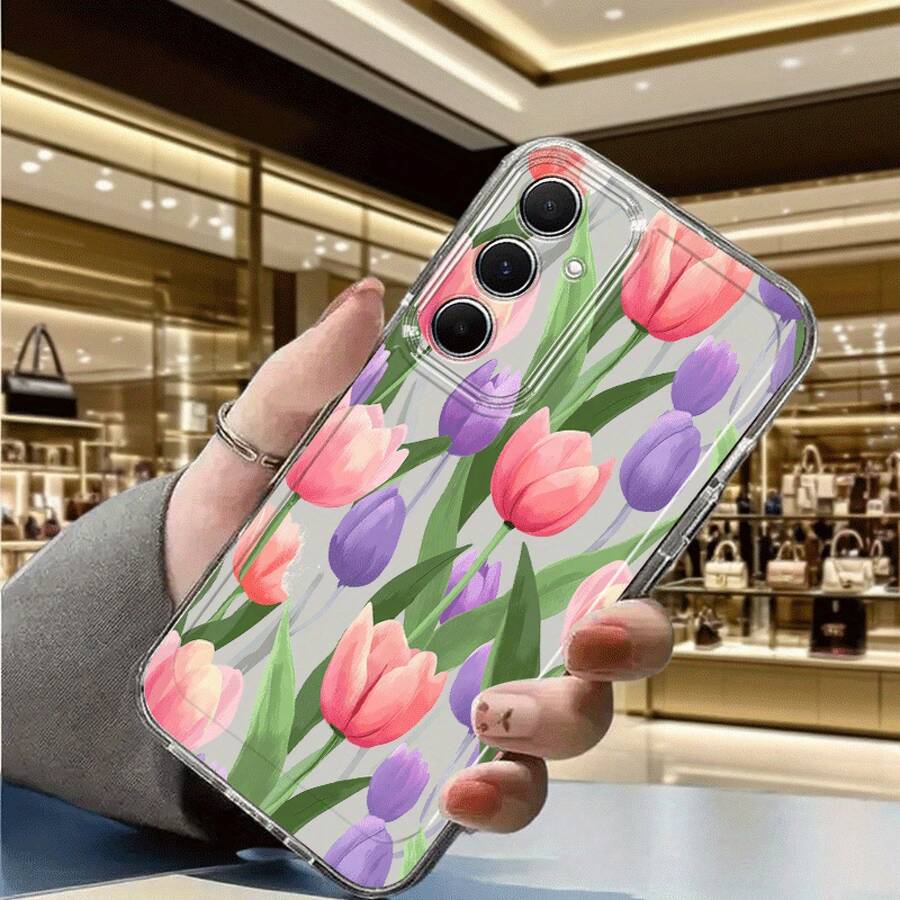 Adecuado para funda de teléfono Galaxy Nueva A5 A3 A02 A34 A13 A14 A32 A24 A12 A50 A54 A70 A73 A34 A55s NOTE 10F12 M10S Estilo de caricatura lindo Funda transparente TPU Funda espacial Pintada con patrón de flor hueca estrella mariposa Funda espacial Regalo de vacaciones Creativa Delgada Simple Funda de teléfono Imagen 1212 - Multicolor - Ver 1