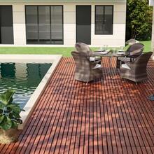 Modular Plastic Deck Flooring, Wood Type, Quick-Fit Installation, For Bathroom, Outdoor Area, Garden, Pool, Balcony, Veranda - Mocha Brown - View 8
