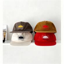 A Soft-Top Lat Bill Hat Flat-Brimmed Street Baseball Cap Female Face Small Big Head Circumference Hip-Hop Duck Hat Sun Embroidery Soft-Top Hip-Hop Cap Flat-Brimmed Baseball Cap Widening Plasticity Hard Brim - Multicolor - View 1