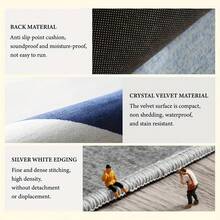 1/2 Peças Conjunto de Tapete de Cozinha de Natal, Tapete de Natal Alegre (Com Padrão de Gnomos e Árvore de Natal), Tapete de Cozinha de Natal, Tapete Lavável para Porta da Frente, Tapete Resistente a Manchas, Capacho de Poliéster 40*60cm/40*120cm, Suprimentos para Festa de Natal - Multicolorido - Visão 8