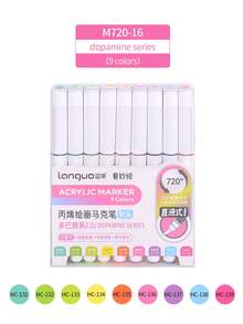 languo 207 Colors Direct Acrylic Marker Pens, Soft Tip High Capacity Multi-Color Markers, Waterproof Paper, Suitable For DIY Graffiti, Rocks, Canvas, Wood, Glass, Ceramic And Textile Painting, Quick-Drying Markers, Art Supplies. - Multicolor - View 27