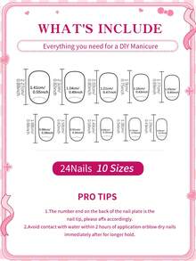 SANRIO Bộ 24 miếng dán móng tay ngắn hình oval họa tiết da báo, kiểu Pháp, bao gồm họa tiết 3D và nơ, màu hồng nữ tính, hoàn hảo cho móng tay giả acrylic, kèm 1 lọ keo và 1 dũa móng, phù hợp cho nữ sử dụng hàng ngày và dự tiệc. - Nhiều màu - Xem 6