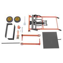 Sweetmile 577lbs Hydraulic Material Lift Winch Stacker Adjustable 36in Pallet Dolly Lift - Red - View 3