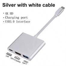 三合一 USB-C 转 USB 3.1 集线器，Type-C 充电适配器转换器，兼容三星 S23 Ultra/15/16/17、笔记本电脑等。 - 彩色 - 查看 7