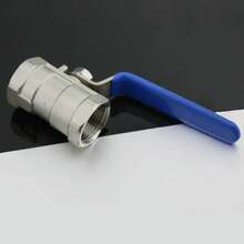 Válvula de bola de acero inoxidable SS304 1pc Válvula de bola 1/4 3/8 1/2 3/4 1 1-1/4 1-1/2 BSP hembra - 1/4" - Ver 1