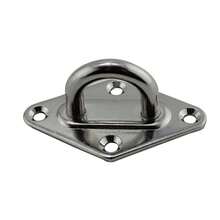 4PCS Diamond 304 Stainless Steel Pad Eye Plate Hook For Suspension Ceiling Hooks