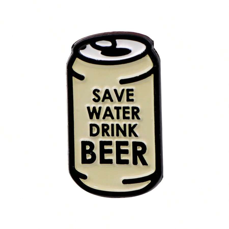 "SAVE WATER DRINK BEER"Enamel Pin Brooch Pines Lapel Pins Badge On Backpack Clothing Accessories Jewelry Gifts - NR12307 - View 1
