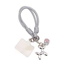 1pc/2pcs Dice Balloon Dog Phone Lanyard Wristband, Cute Phone Strap, Detachable Pad, Unisex Creative Handbag Pendant, Anti-Lost Anti-Drop Portable Wrist Strap Keychain, Valentine's Day Gift