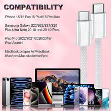 1 pieza Cable de datos trenzado de 3.3FT/100CM compatible con iPhone 17 Series, transferencia de datos de alta velocidad y carga rápida, compatible con iPhone 17 Pro Max/17 Pro/17, Air, 16, 15, S25/S24/S23/S22/S21/S20 - Multicolor - Ver 8