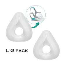 2 Packs AirFit F20 CPAP Mask Cushion Replacement Reliable Seal Full Face Cushion Silicone Nose Mouth Coverage Perfect Fit CPAP Accessories - Transparent - View 11