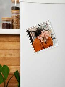 1-4pcs Custom Photo Fridge Magnet, Personalized Acrylic Refrigerator Magnet, Round Shape, Square Shape, Heart Shape, Couple Photo Souvenir Gift, Anniversary Personalized Keepsake, Colorful High Quality Multi-Size Home Decor, Perfect Gift For Couples, Husband, Wife, Boyfriend, Girlfriend, Ideal For Wedding, Valentine's Day, Anniversary - Multicolor - View 4