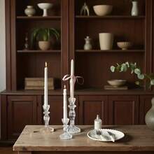 1/2/3/10 Stück Kerzenhalter mit klarem Kristalldesign, geeignet für Heimdekoration, Hochzeitsdekoration, romantisches Kerzenlicht-Dinner, Geburtstagsparty, Herbst, Valentinstag, Weihnachten, Winter, Feiertage, Feiertags-Grundausstattung - Verschiedenfarbig - Übersicht 7