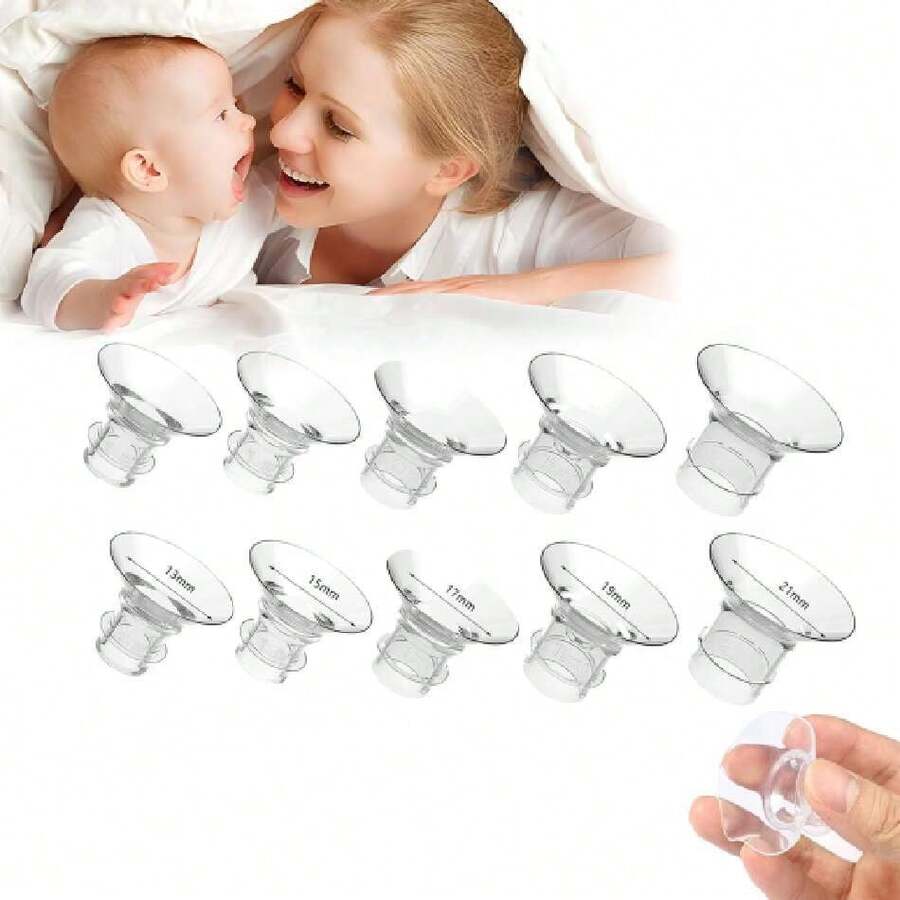 10 Piezas Bridas para Extractor de Leche, Insertos de Brida de 13/15/17/19/21 mm, Sin BPA, Compatibles con Momcozy Extractor de Leche M5/M9/S12 Pro/S9 Pro/S12/S9, Reduce 24 mm a Otros Tamaños,37430090 - Multicolor - Ver 1