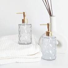 2pcs 330ml Refillable Transparent Lotion Dispenser Bottles Set - Transparent - View 3