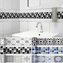 1/2/5 Rolls, 2M, Waterproof, Peel And Stick Waistline Wallpaper, Self Adhesive, Removable, No Residue, Easy Install, PVC, Boho Talavera, Renter Friendly, For Bathroom, Baseboard Trim, Corridor, Floor Edge, Spring Decor, Graduation, Home Decor - Multicolor - View 2