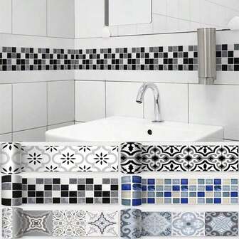 1/2/5 Rollos de 2M Cenefa autoadhesiva impermeable para zócalo, borde de pasillo y suelo, paneles decorativos para pared, decoración de primavera para refrescar tu hogar, regalos de cumpleaños y graduación