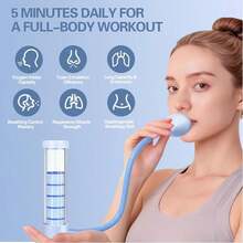 Weighted Breathing Trainer, For Diaphragmatic Breathing Exercise, Improving Cardiopulmonary Function, Using Breathing Dumbbell To Strengthen Whole Body Core Muscles - A - View 3