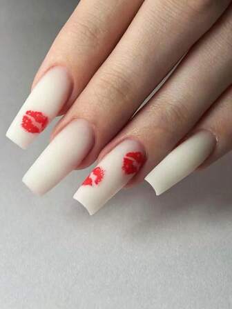 24 st franska enfärgade läpptrycksnaglar med gelégel och nagelfil, uppgradera din stil, lämpliga för högtider, vardagskläder, skola, kontor, fest, nagelkonst, nagelmanikyrset