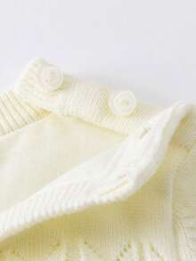 mini bala Girls' Knitted Mesh Dress, Soft Fabric, Pill-Resistant, Casual Spring Dress - Vanilla White - View 7