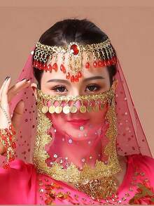 1 Bộ (Bao gồm Khăn trùm đầu/Mũ đội đầu/Mạng che mặt) Không bao gồm các phụ kiện khác, Trang phục múa bụng, Mạng che mặt cho nữ vũ công bụng & Phụ kiện trang phục Halloween, Mạng che mặt múa bụng đính sequin cho nữ, Phụ kiện trang phục Halloween, Mạng che nửa mặt, Khăn trùm đầu hóa trang dự tiệc Halloween, Quà tặng, Mạng che mặt múa bụng cho bé gái, Trang phục Nghìn lẻ một đêm, Phụ kiện trang phục múa bụng, Mạng che mặt viền vàng cho trang phục múa, Mũ đội đầu, Khăn trùm đầu, Khăn quàng cổ - Nhiều màu - Xem 11