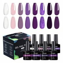 TendenciaGel Esmalte Para Uñas Uv Led Semipermanente 8 ColoresCalidad premium - Lila - Ver 2