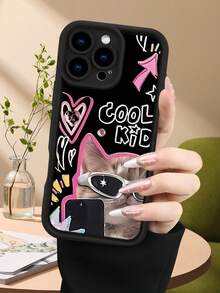 Funda de teléfono minimalista y gruesa a prueba de caídas con diseño navideño de gato, regalos y adornos, resistente al agua y arañazos, estilo festivo elegante para mujer, compatible con Apple 17/16/15/14/13/12/11/Pro/ProMax,compatible con Galaxy A34/A35/A54/A55,Galaxy S20/S21/S22/S23/S24/S25 Ultra/Plus,compatible con Moto/Galaxy/Redmi/Honor/OPPO Soft - Negro - Ver 3