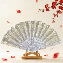 1pc Folding Hand Fans, Women's Handheld Fans, Foldable Cloth Fans With European-Style Design, Made Of Plastic, Suitable For Dance And Wing Chun, Featuring Festive Chinese Elements / Suitable For Dance, Festivals, And Daily Use, Cost-Effective, Richly Detailed, And High-Quality,Spring Summer Picks,Brides Maid Gifts,Room,Bedroom Deccor,Bedroom Deccor,Beach,Travel,For Men,For Women,Vacation - Multicolor - View 7